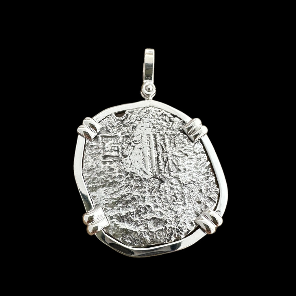 Authentic Atocha Grade 3, 8 Reales in Sterling Silver Mount