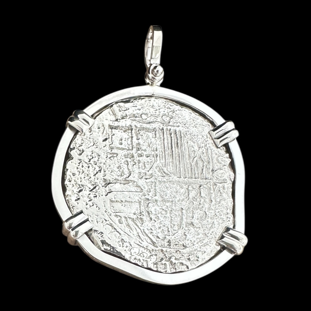 Atocha Shipwreck Coin Pendant in Silver, Grade 3, 8 Reales #85A-140489