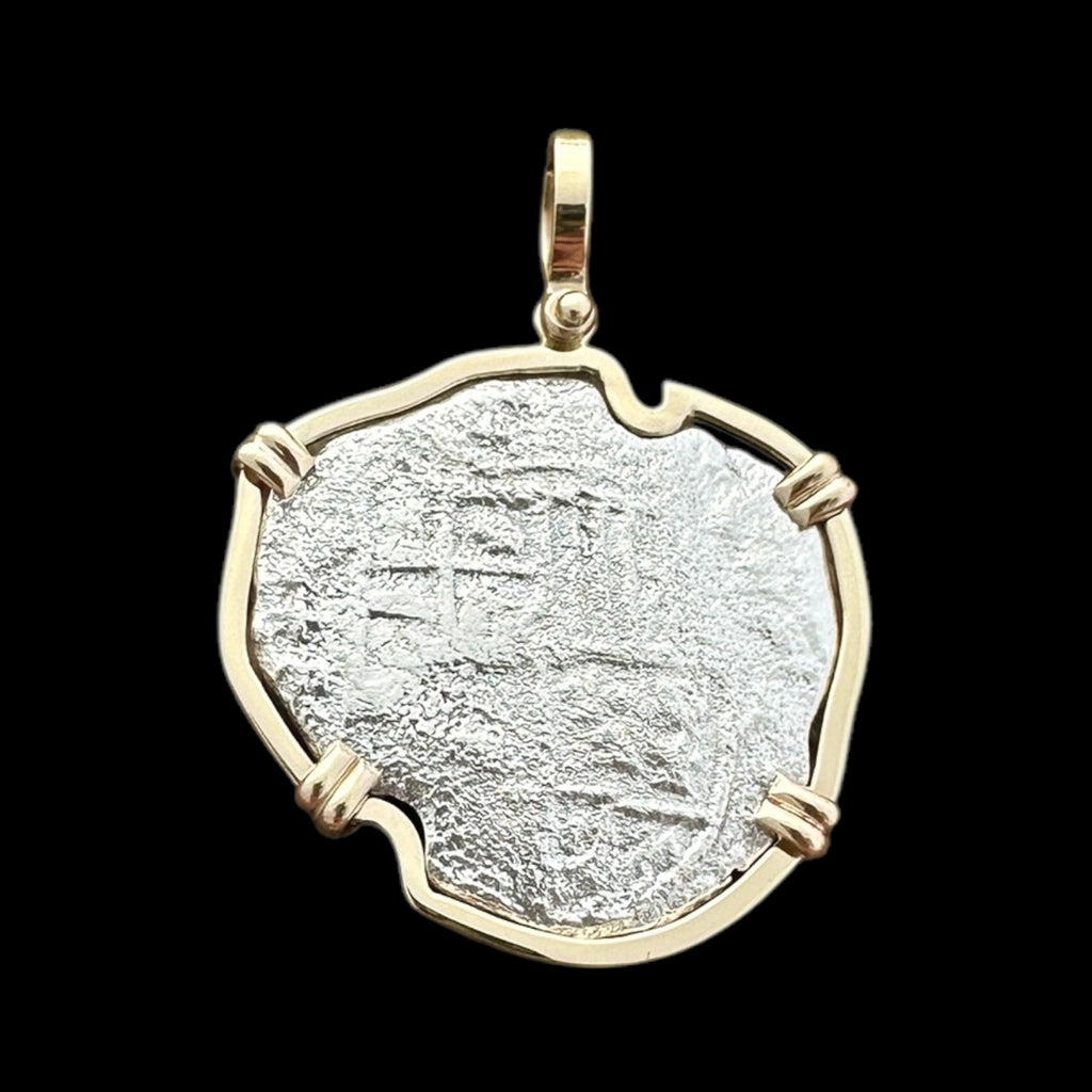 Atocha Shipwreck Coin Pendant in 14k, Grade 3, 8 Reales #85A-166051