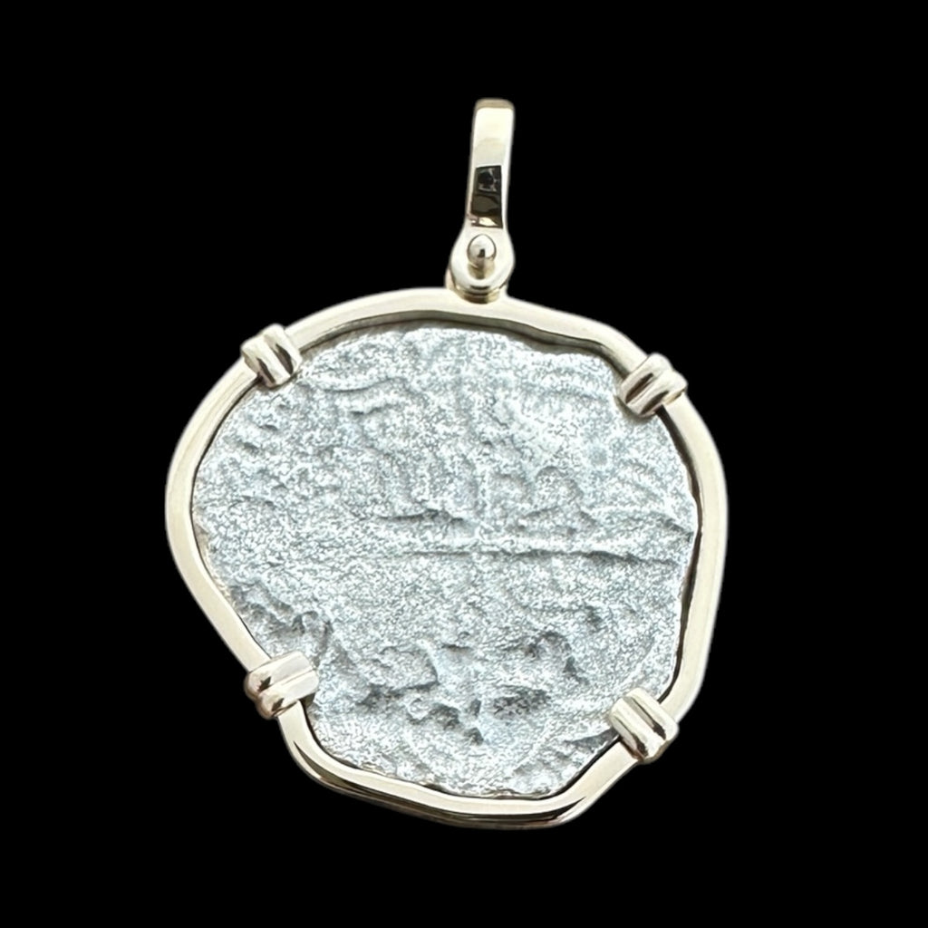 Atocha Shipwreck Coin Pendant in 14k, Grade 4, 4 Reales #85A-168531