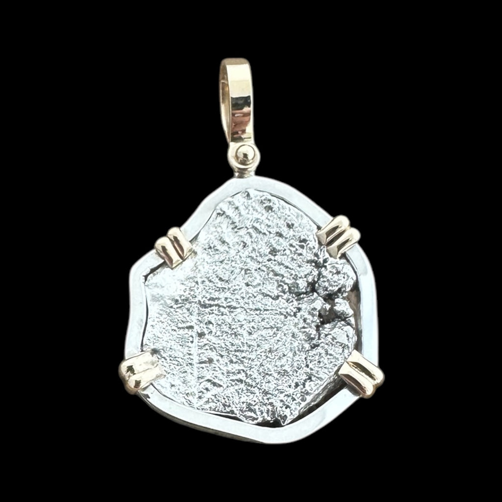 Atocha Shipwreck Coin Pendant in Silver and 14k, Grade 4, 4 Reales #85A-172415