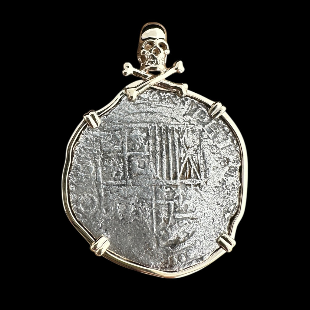 Atocha Shipwreck Coin Pendant in 14K Gold, Grade 3, 8 Reales #85A-182561