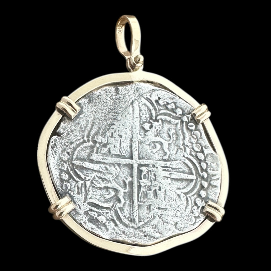 Atocha Shipwreck Coin Pendant in 14K Gold, Grade 1, 8 Reales #85A-206540