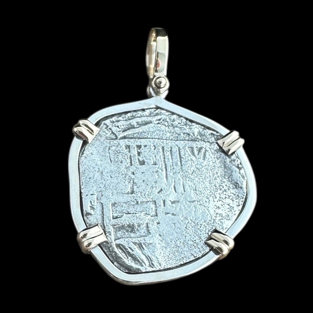 Atocha Shipwreck Coin Pendant in 14K Gold, Grade 2, 4 Reales  #85A-217089