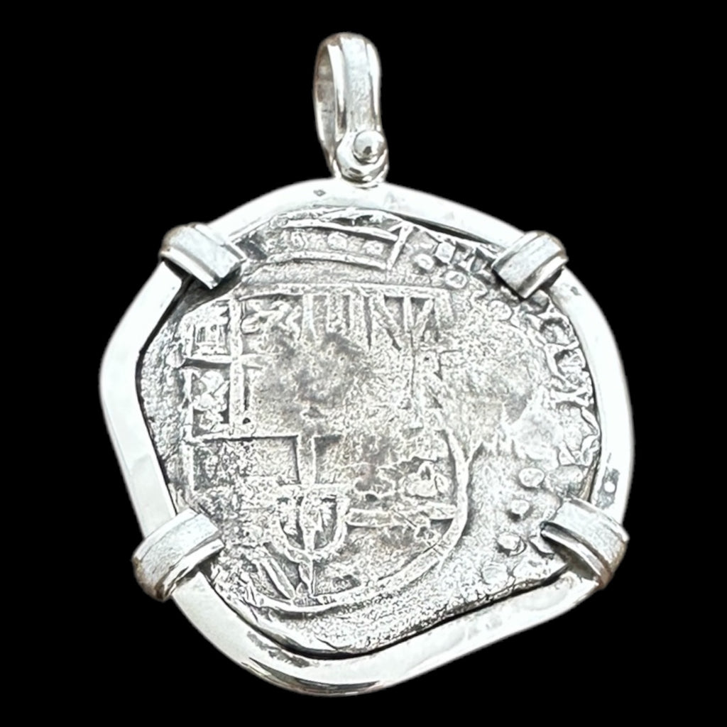 Atocha Shipwreck Coin Pendant in Silver, Grade 2, 8 Reales #85A-230938