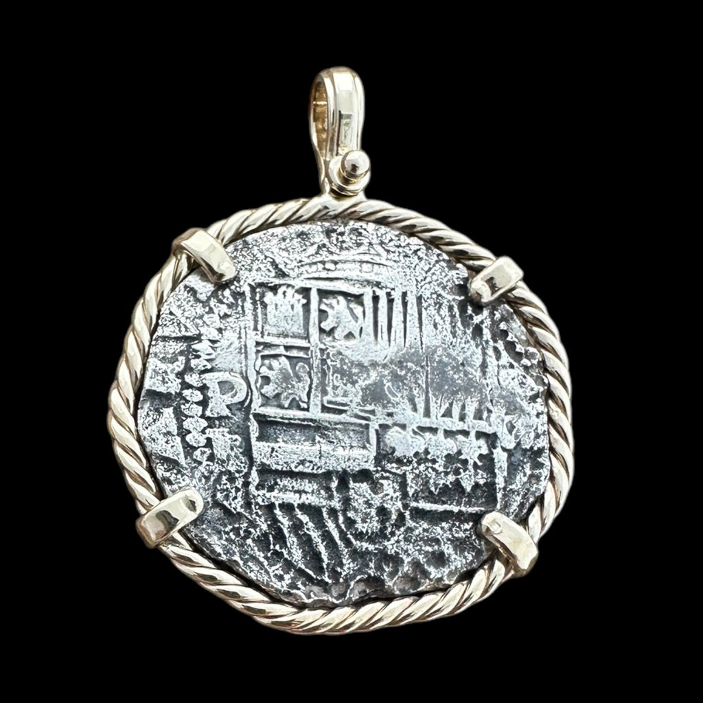 Atocha Shipwreck Coin Pendant in 14K, Grade 1, 8 Reales #85A-246462