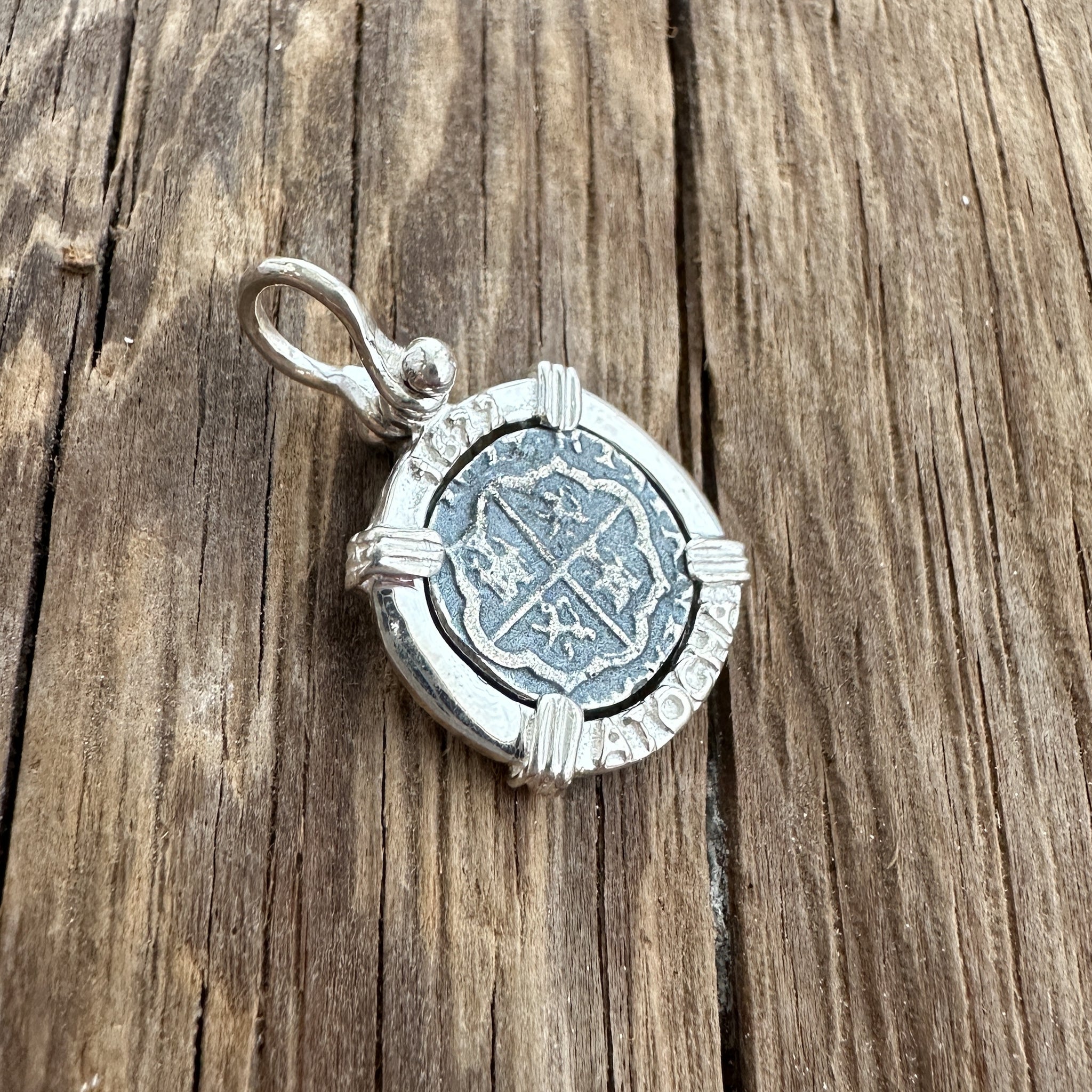 Small Atocha Coin Pendant Silver - Spanish Treasure Replica