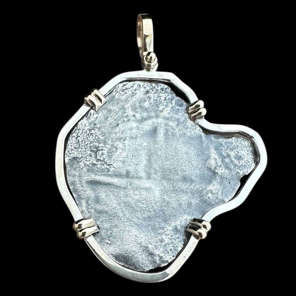 Authentic 8 Reales Coin from Consolacion Shipwreck in Silver and 14K Gold #CNSL8-JJ-MNT33B