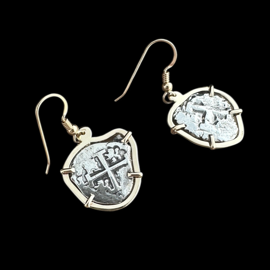 Authentic Land Cobs set in 14K Gold Earrings #COB-JJ-EAR224B