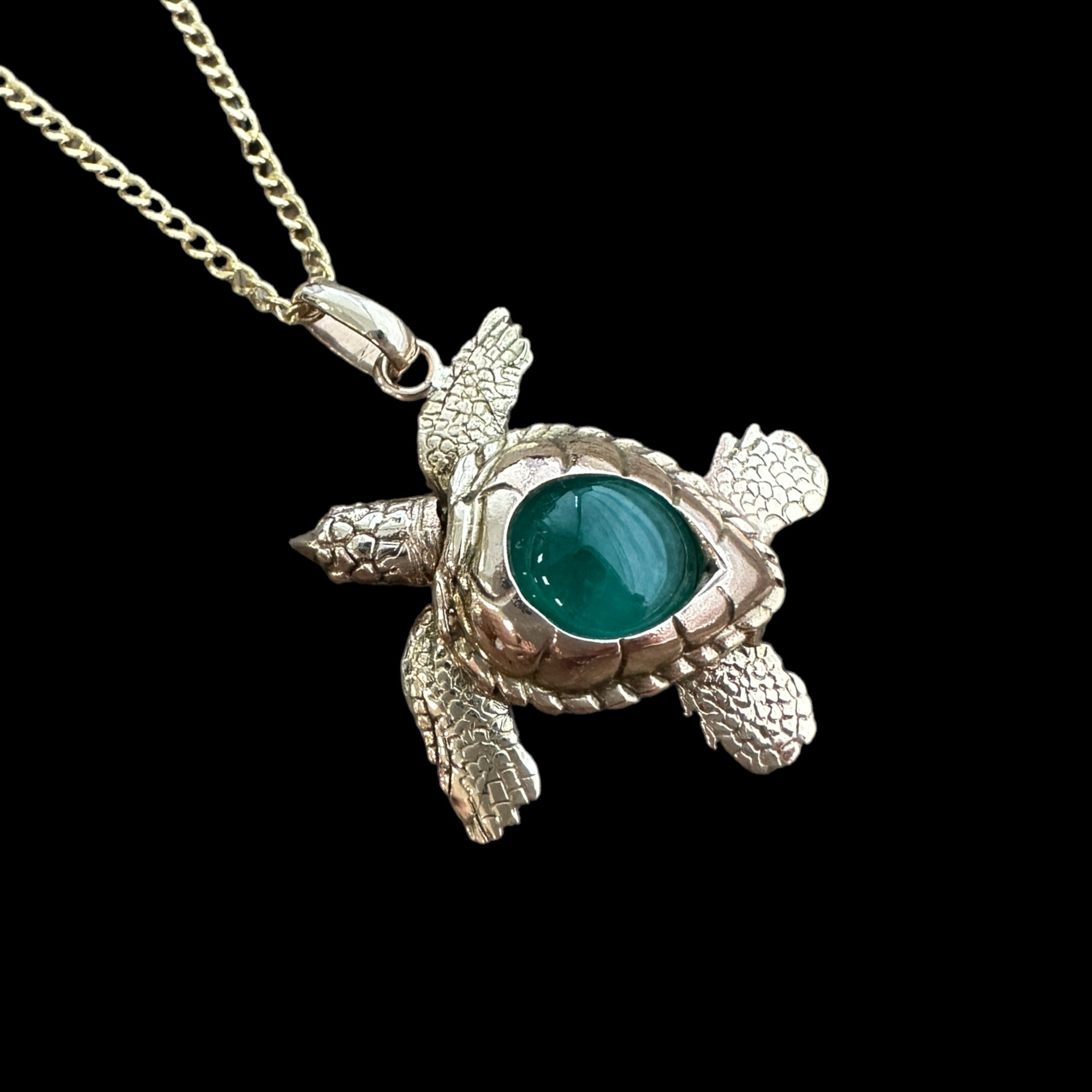 Alamea Larimar Sterling Silver Larimar Turtle Pendant 48271 - Emerald Lady  Jewelry