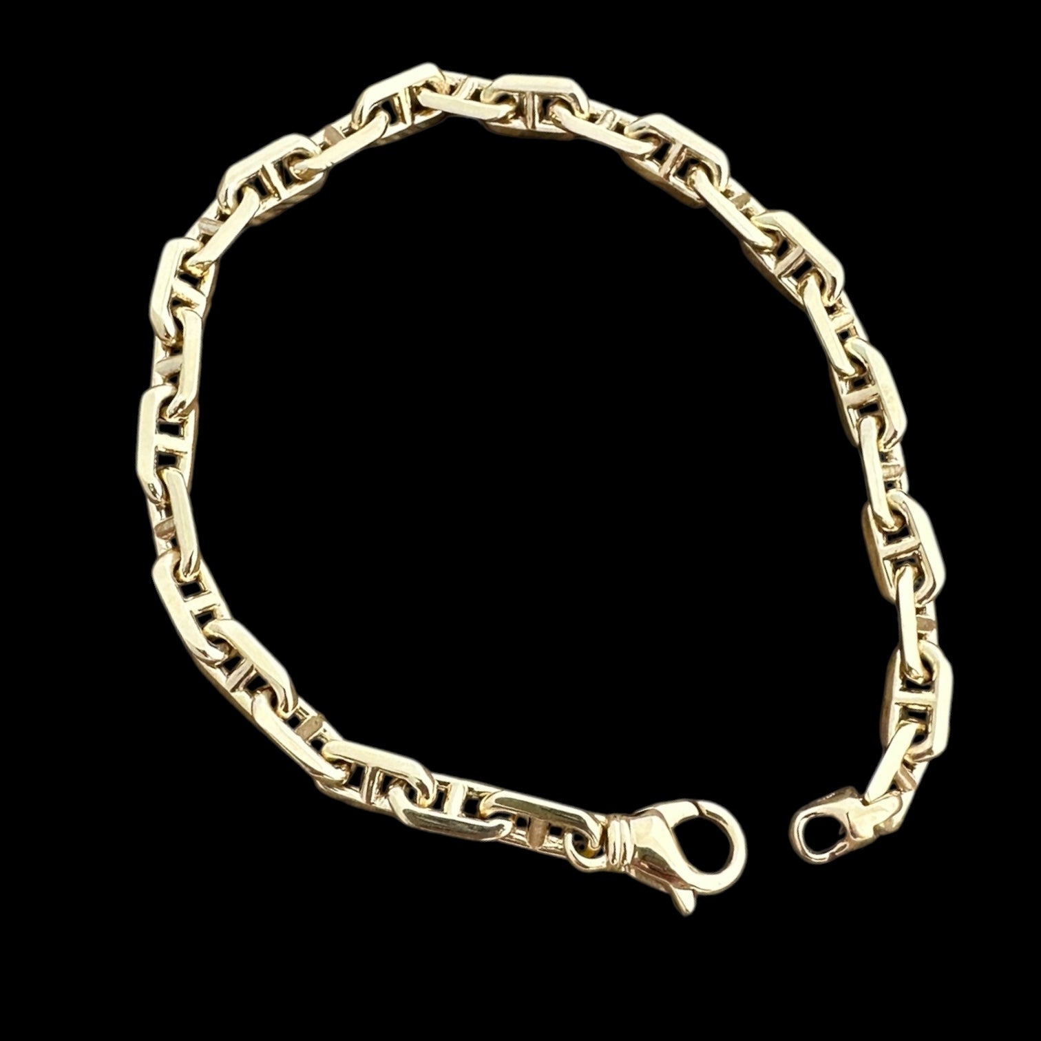14K Gold 6MM Anchor Chain Bracelet 9