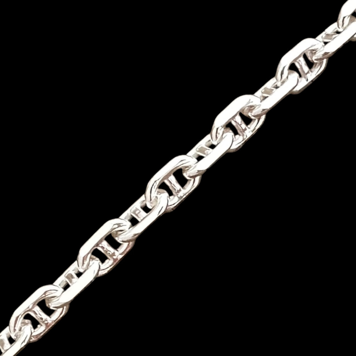 アクセサリー SILVER925 ANCHOR CHAIN NECKLACE 7.9mm Diamond-Cut Anchor Chain Necklace in Solid Sterling Silver