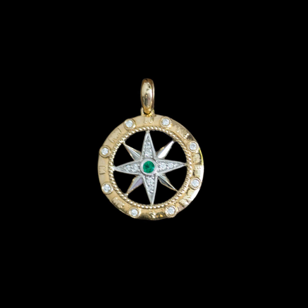 Compass Rose Mother of Pearl Pendant – Modern Jewelers