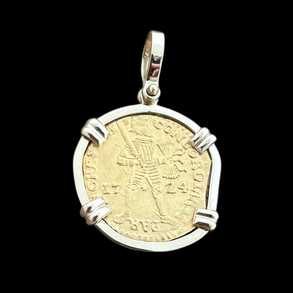 Akerendam Shipwreck Coin Pendant in 14k, 1 Ducat #PC72-31957