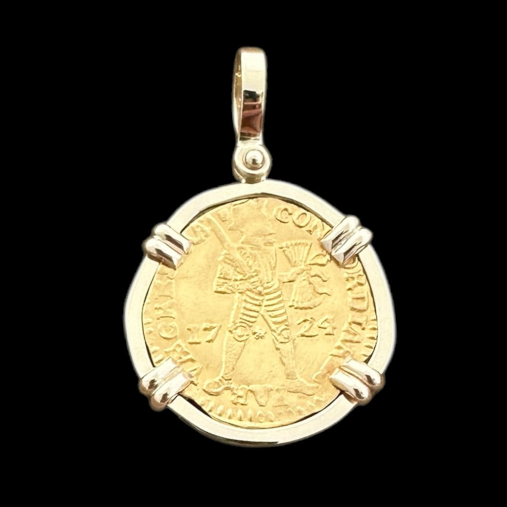 Akerendam Shipwreck Coin Pendant in 14k, 1 Ducat #PC72-31958