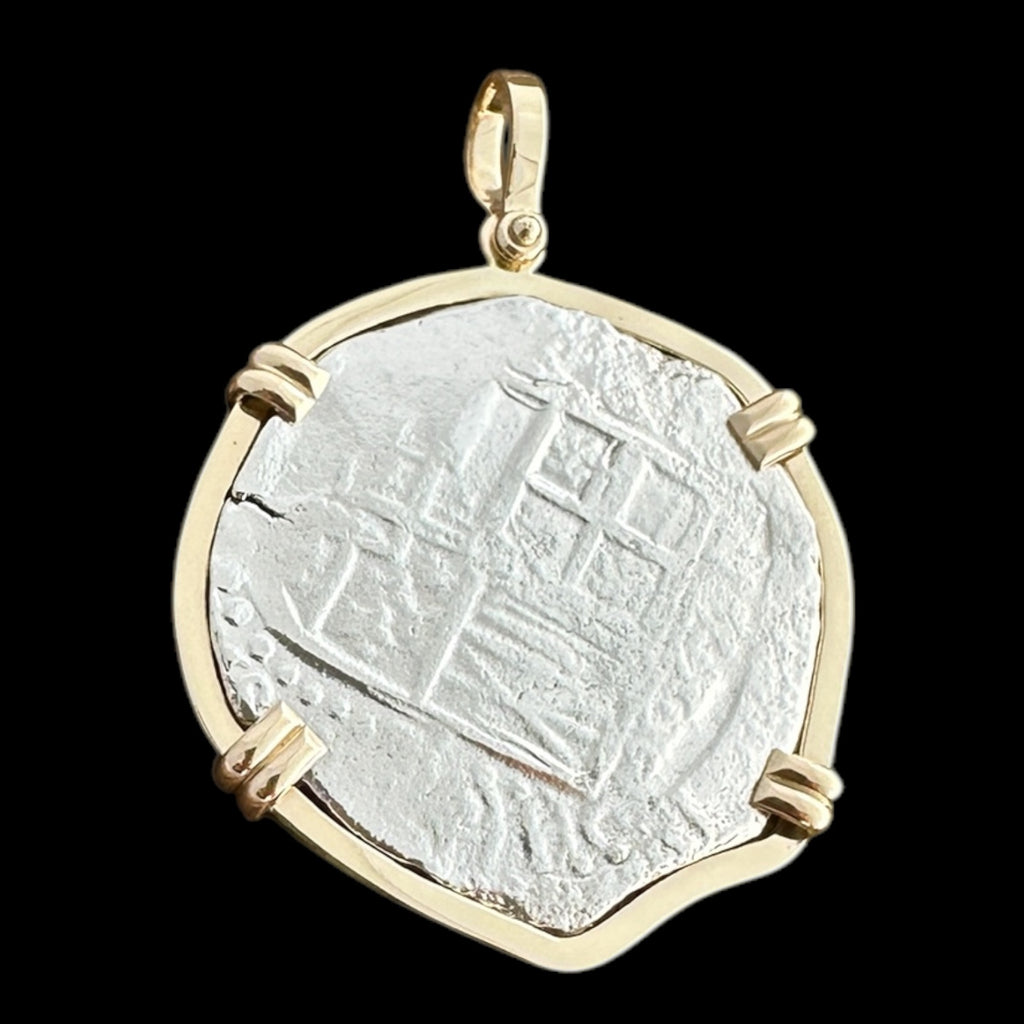 Atocha Shipwreck Coin Pendant in 14K Gold, Grade 1, 8 Reales #85A-1803 ...