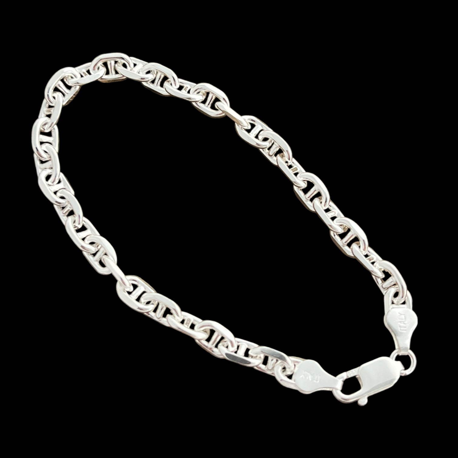 Sterling Silver 6MM Anchor Chain Bracelet 8.5