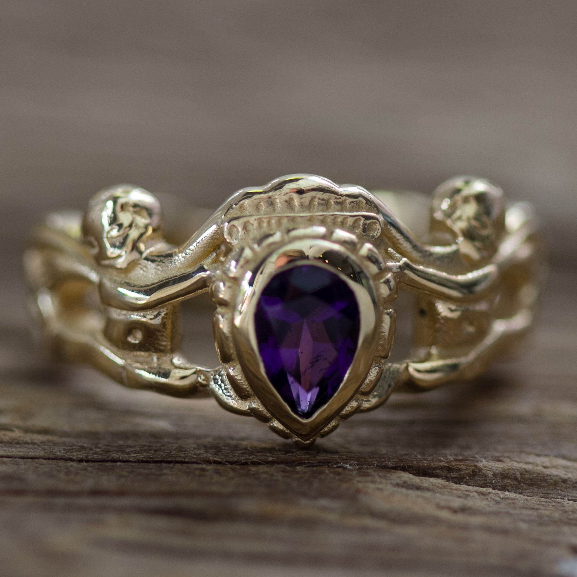 Amethyst crown sale ring